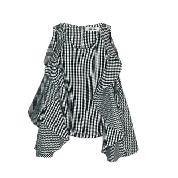 DO + BE Dressy cold shoulder Black and White - Picture 1 of 6
